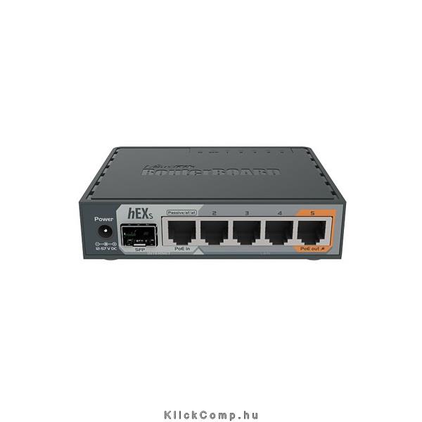 Eladó Router 5port MikroTik hEX S RB760iGS L4 256MB 5x GbE port 1x GbE SFP router - olcsó, Új Eladó - Miskolc ( Borsod-Abaúj-Zemplén ) fotó