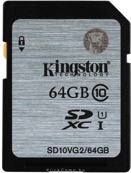Eladó Memória-kártya 64GB SD SDXC Class10 Kingston SD10VG2 64B - olcsó, Új Eladó - Miskolc ( Borsod-Abaúj-Zemplén ) fotó