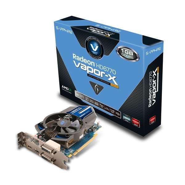 Eladó Már csak volt!!! SAPPHIRE HD 6770 1G VAPOR-X GDDR5 PCI-E HDMI Dual DVI DP OC Lite  AMD GDDR5 1GB - olcsó, Új Eladó Már csak volt!!! - Miskolc ( Borsod-Abaúj-Zemplén ) fotó