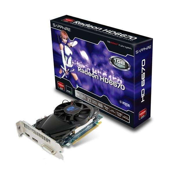 Eladó Már csak volt!!! SAPPHIRE HD6670 1G GDDR5 PCI-E HDMI   DVI-I   DP AMD GDDR5 1GB 128bit PCIe video - olcsó, Új Eladó Már csak volt!!! - Miskolc ( Borsod-Abaúj-Zemplén ) fotó