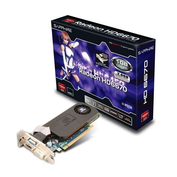 Eladó Már csak volt!!! SAPPHIRE HD6670 1G GDDR5 PCI-E HDMI   DVI-D   DP AMD GDDR5 1GB 128bit low profil - olcsó, Új Eladó Már csak volt!!! - Miskolc ( Borsod-Abaúj-Zemplén ) fotó