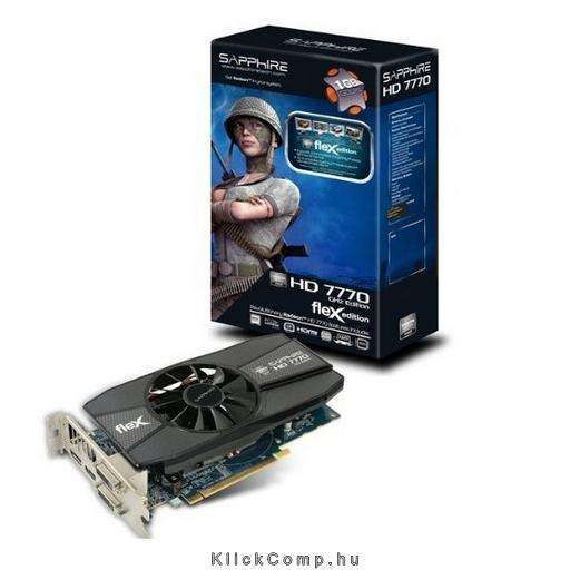 Eladó Már csak volt!!! SAPPHIRE FLEX HD7770 GHZ EDITION 1G GDDR5 PCI-E DL-DVI-IPlusSL-DVI-D  HDMI   DP - olcsó, Új Eladó Már csak volt!!! - Miskolc ( Borsod-Abaúj-Zemplén ) fotó