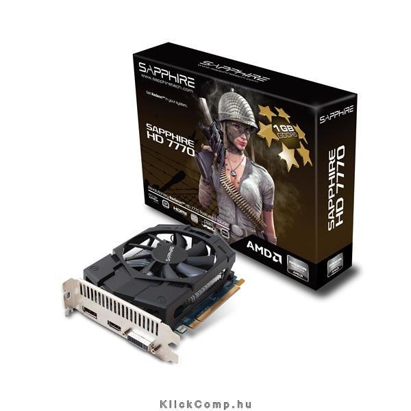 Eladó Már csak volt!!! SAPPHIRE HD7770 1G GDDR5 PCI-E HDMI   DVI-I   DP LITE AMD GDDR5 1G 128bit PCIe v - olcsó, Új Eladó Már csak volt!!! - Miskolc ( Borsod-Abaúj-Zemplén ) fotó