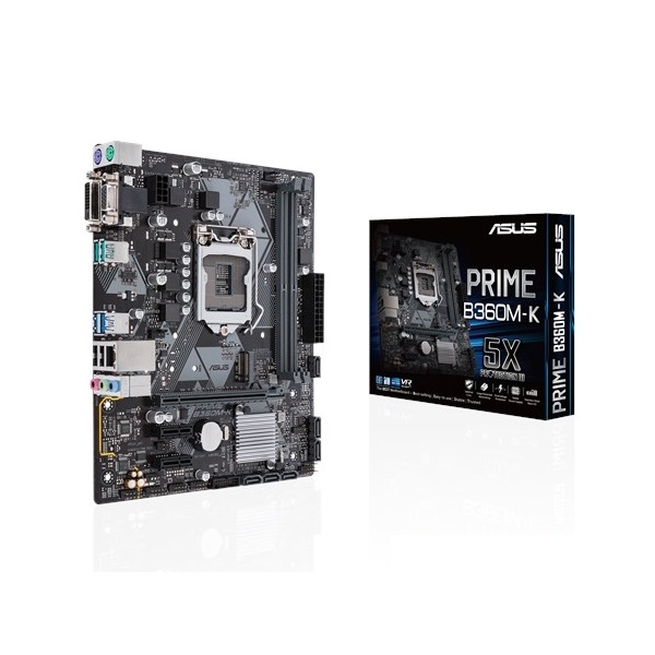 Eladó Már csak volt!!! Alaplap B360 LGA1151 mATX ASUS PRIME B360M-K - olcsó, Új Eladó Már csak volt!!! - Miskolc ( Borsod-Abaúj-Zemplén ) fotó