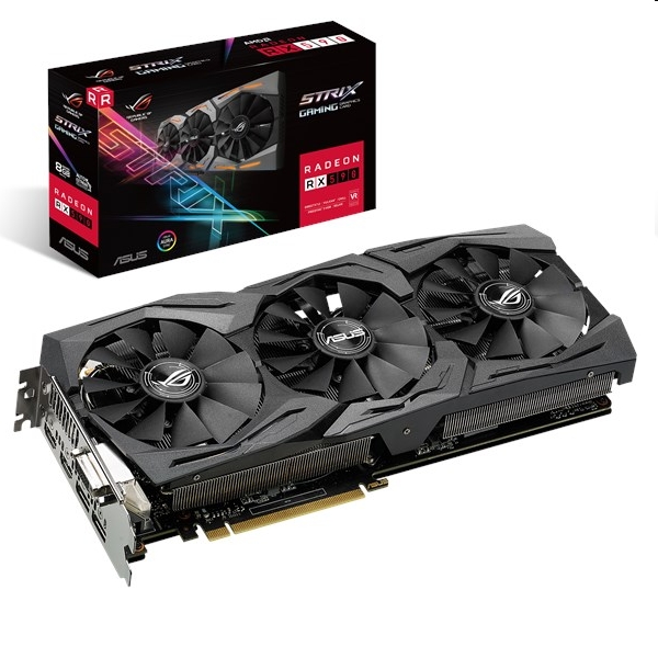 Eladó Már csak volt!!! VGA RX590 256bit PCIE ASUS ROG STRIX RX590 8G GAMING AMD 8GB GDDR5 videokártya - olcsó, Új Eladó Már csak volt!!! - Miskolc ( Borsod-Abaúj-Zemplén ) fotó