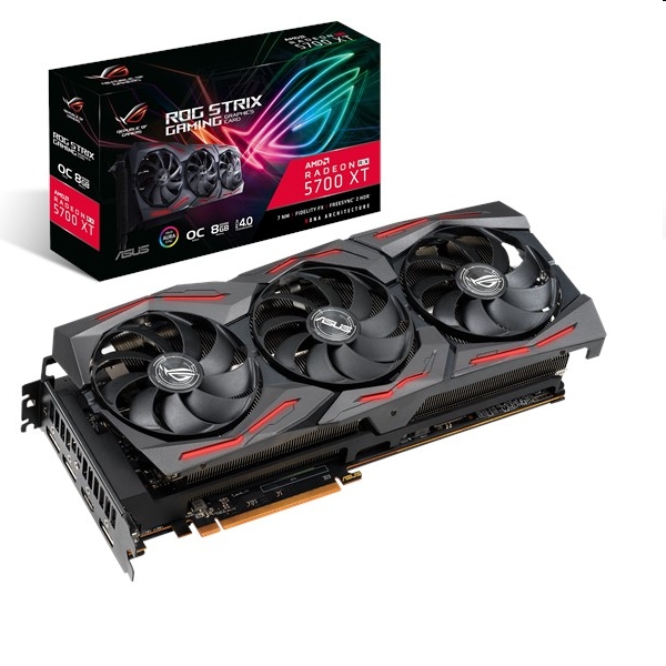 Eladó Már csak volt!!! VGA RX5700 256bit PCIe ASUS ROG-STRIX-RX5700XT-O8G-GAMING AMD 8GB GDDR6 videókár - olcsó, Új Eladó Már csak volt!!! - Miskolc ( Borsod-Abaúj-Zemplén ) fotó
