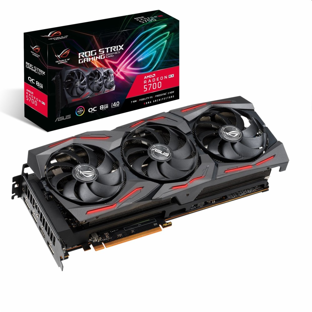 Eladó Már csak volt!!! VGA RX5700 256bit PCIe ASUS ROG-STRIX-RX5700-O8G-GAMING AMD 8GB GDDR6 videókárty - olcsó, Új Eladó Már csak volt!!! - Miskolc ( Borsod-Abaúj-Zemplén ) fotó