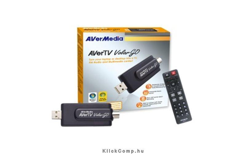 Eladó Már csak volt!!! AverMedia Analóg TV, FM rádió tuner A833 Volar GO (USB 2.0, Távirányító) - olcsó, Új Eladó Már csak volt!!! - Miskolc ( Borsod-Abaúj-Zemplén ) fotó