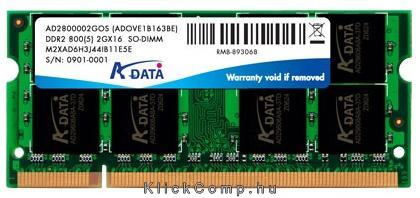 Eladó Már csak volt!!! 2GB notebook memória DDR2 800MHz ADATA - olcsó, Új Eladó Már csak volt!!! - Miskolc ( Borsod-Abaúj-Zemplén ) fotó