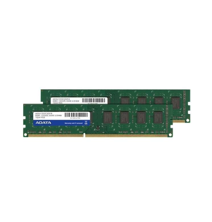 Eladó Már csak volt!!! ADATA 4GB 1333MHz DDR-3 (Kit! 2db 2GB) (AD3U1333B2G9-2) memória - olcsó, Új Eladó Már csak volt!!! - Miskolc ( Borsod-Abaúj-Zemplén ) fotó