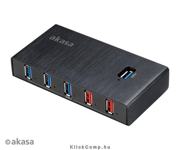 Eladó Már csak volt!!! USB3.0 HUB 7db Akasa AK-HB-14BKCM - olcsó, Új Eladó Már csak volt!!! - Miskolc ( Borsod-Abaúj-Zemplén ) fotó