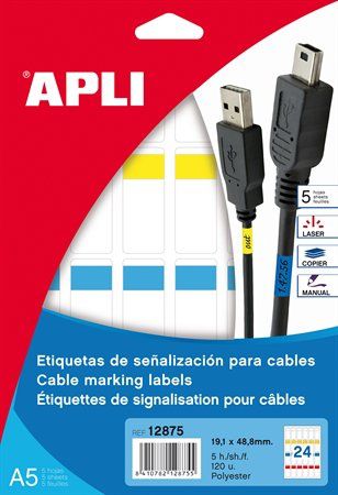 Eladó Már csak volt!!! Etikett, 19,1x48,8 mm, poliészter, vezeték-jelölő, A5 hordozón, APLI, 120 etiket - olcsó, Új Eladó Már csak volt!!! - Miskolc ( Borsod-Abaúj-Zemplén ) fotó