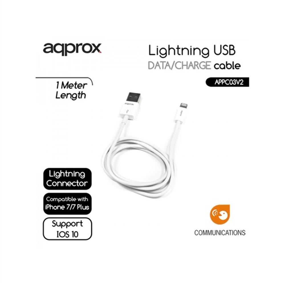 Eladó Már csak volt!!! Kábel -  USB to Lightning (Apple, iPhone, iPad) APPROX - olcsó, Új Eladó Már csak volt!!! - Miskolc ( Borsod-Abaúj-Zemplén ) fotó