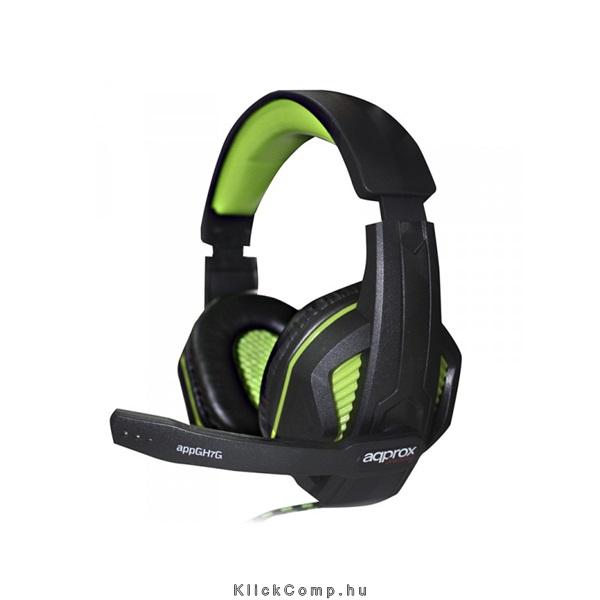 Eladó Már csak volt!!! Gaming Headset 40mm sztereó hangszoró, 2m kábel Fekete-zöld - olcsó, Új Eladó Már csak volt!!! - Miskolc ( Borsod-Abaúj-Zemplén ) fotó