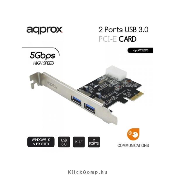 Eladó Már csak volt!!! USB 3.0 2db PCI Express Kártya Low and High Profile APPROX - olcsó, Új Eladó Már csak volt!!! - Miskolc ( Borsod-Abaúj-Zemplén ) fotó