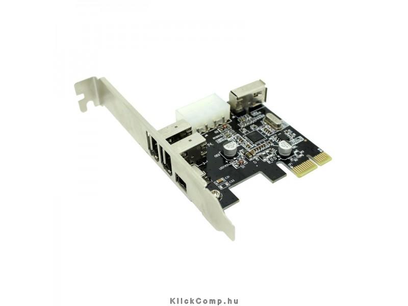 Eladó Már csak volt!!! Firewire 3Plus1 port PCI-E Kártya 2 brackets APPROX APPPCIEFW3Pv2 - olcsó, Új Eladó Már csak volt!!! - Miskolc ( Borsod-Abaúj-Zemplén ) fotó