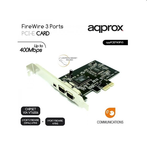 Eladó Már csak volt!!! Firewire 3 port PCI-E Kártya 2-port FireWire (1394a) 6 Pin Plus 1 port 4 Pines ( - olcsó, Új Eladó Már csak volt!!! - Miskolc ( Borsod-Abaúj-Zemplén ) fotó