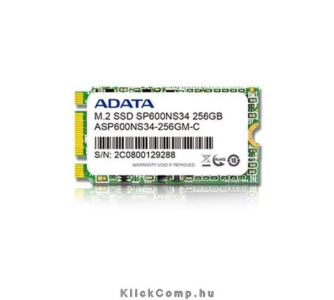 Eladó Már csak volt!!! 256GB SSD M.2 SATA3 ADATA SP600 2242 Solid State Disk - olcsó, Új Eladó Már csak volt!!! - Miskolc ( Borsod-Abaúj-Zemplén ) fotó