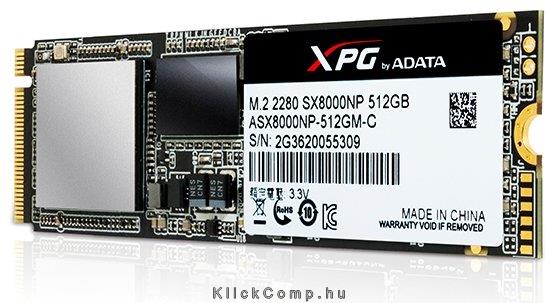 Eladó Már csak volt!!! 512GB SSD M.2 ADATA ASX8000NP-512GM-C - olcsó, Új Eladó Már csak volt!!! - Miskolc ( Borsod-Abaúj-Zemplén ) fotó