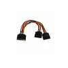 kábel SATA Y tápkábel SATA apa- 2x SATA anya 15cm Akyga