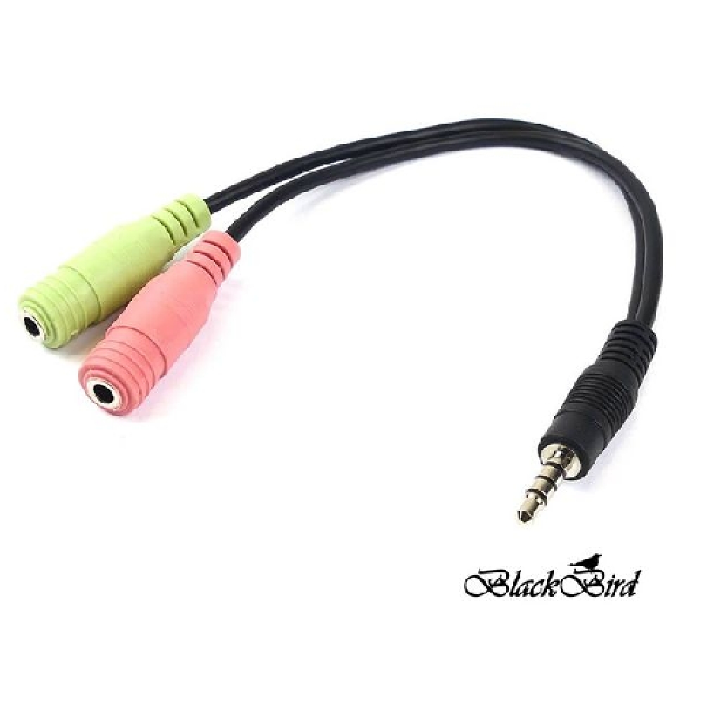 Eladó Már csak volt!!! Átalakító Kábel stereo jack 3.5mm 4 pin to 2x 3.5mm 3 pin BLACKBIRD - olcsó, Új Eladó Már csak volt!!! - Miskolc ( Borsod-Abaúj-Zemplén ) fotó