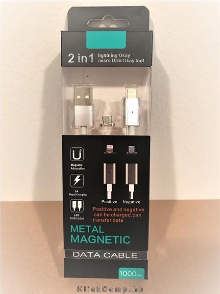 Eladó Már csak volt!!! Kábel Mágneses Rózsaarany; USB- microUSBPlusLightning; Telefonban hagyható mágne - olcsó, Új Eladó Már csak volt!!! - Miskolc ( Borsod-Abaúj-Zemplén ) fotó