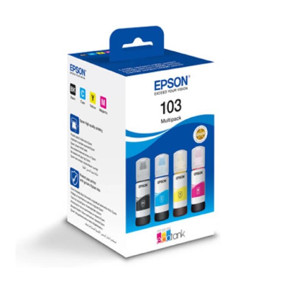 Eladó Epson Ecotank 103 Multipack BK,C,Y,M színenként 65 ml - olcsó, Új Eladó - Miskolc ( Borsod-Abaúj-Zemplén ) fotó