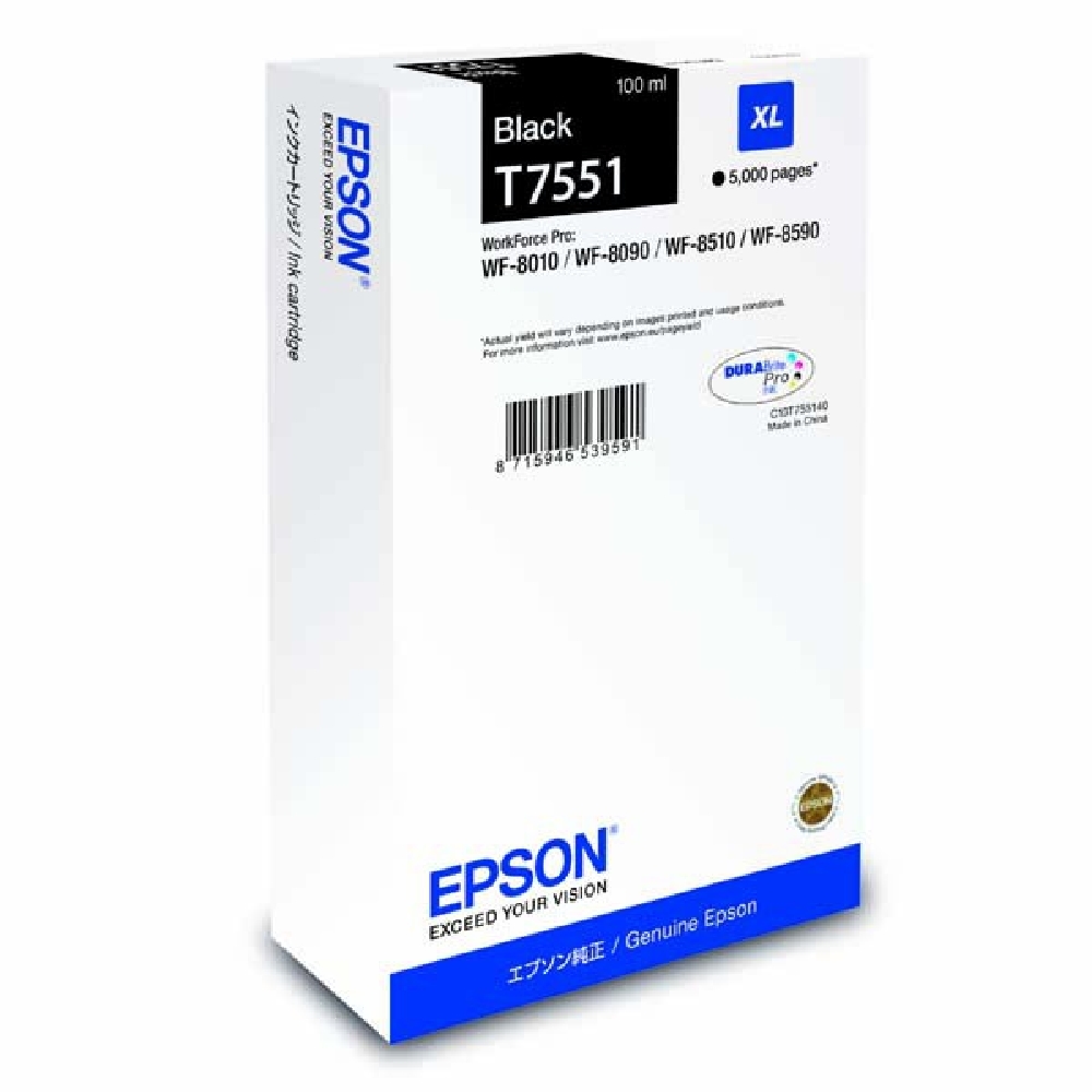 Eladó Már csak volt!!! Epson fekete tintapatron XL T7551 5000 oldal - olcsó, Új Eladó Már csak volt!!! - Miskolc ( Borsod-Abaúj-Zemplén ) fotó