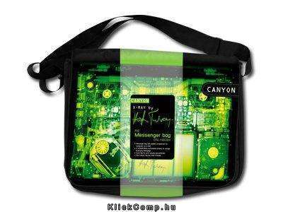 Eladó Már csak volt!!! Laptop Case CANYON Messenger X-Ray for up to 15.6" laptop, Nylon, Black Green - olcsó, Új Eladó Már csak volt!!! - Miskolc ( Borsod-Abaúj-Zemplén ) fotó