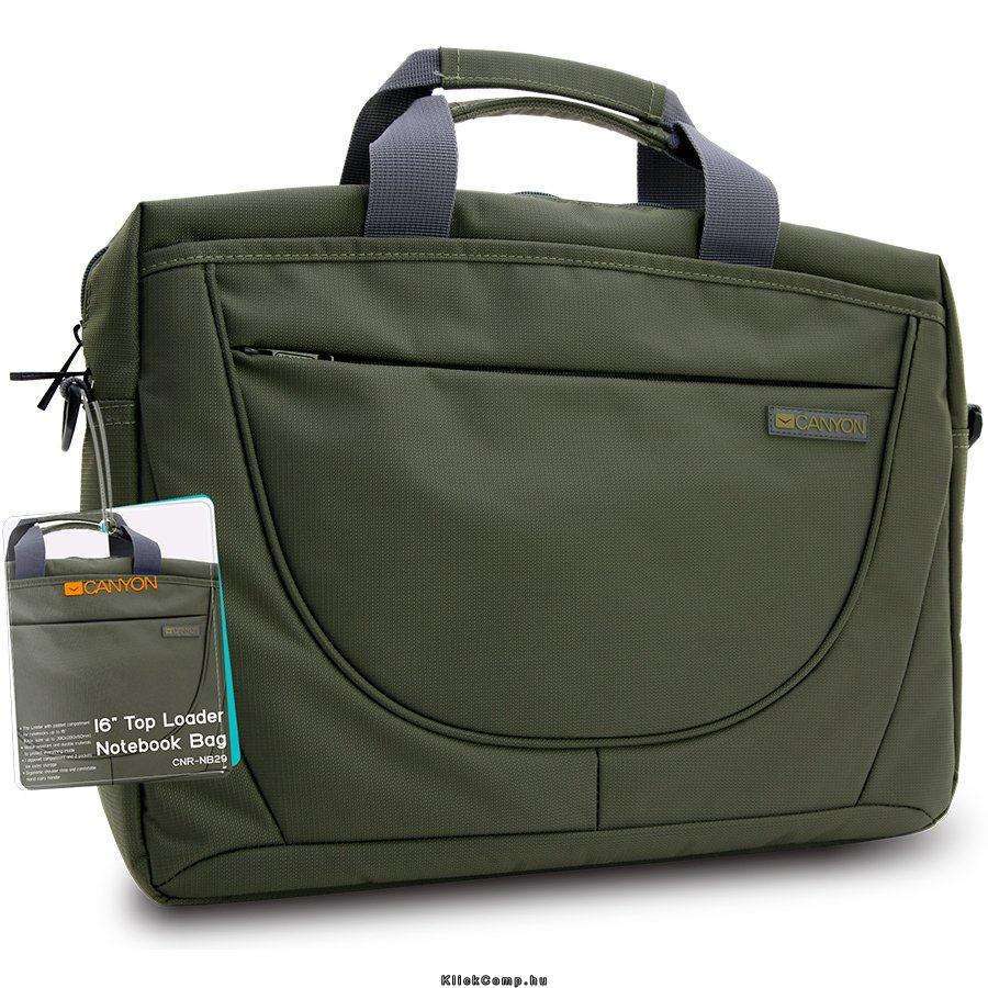 Eladó Már csak volt!!! Laptop Case CANYON Top loader for 16" Notebook, Olive Green - olcsó, Új Eladó Már csak volt!!! - Miskolc ( Borsod-Abaúj-Zemplén ) fotó