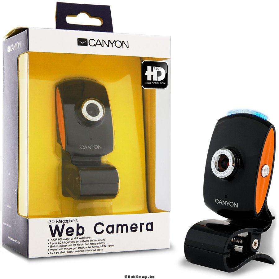 Eladó Már csak volt!!! Web Camera CANYON CNR-WCAM420HD (2Mpixel, 1 4", CMOS, USB 2.0) Black Orange - olcsó, Új Eladó Már csak volt!!! - Miskolc ( Borsod-Abaúj-Zemplén ) fotó