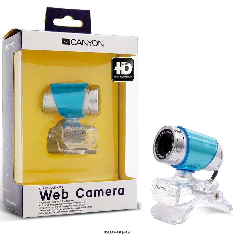 Eladó Már csak volt!!! Web Camera CANYON CNR-WCAM820HD (2Mpixel, 1 4", CMOS, USB 2.0) Silver Blue - olcsó, Új Eladó Már csak volt!!! - Miskolc ( Borsod-Abaúj-Zemplén ) fotó