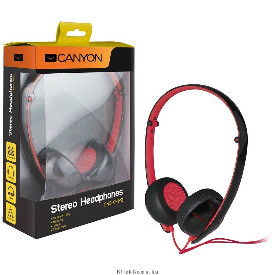 Eladó Már csak volt!!! stereo headphone, 3.5mm plug, black with red color - olcsó, Új Eladó Már csak volt!!! - Miskolc ( Borsod-Abaúj-Zemplén ) fotó