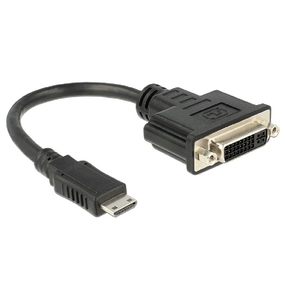 Eladó Adapter HDMI Mini-C male > DVI 24Plus5 female 20cm Delock fekete - olcsó, Új Eladó - Miskolc ( Borsod-Abaúj-Zemplén ) fotó