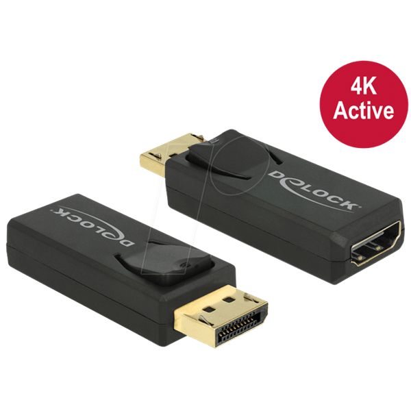 Eladó Már csak volt!!! Adapter Displayport 1.2 apa > HDMI anya 4K Aktív fekete - olcsó, Új Eladó Már csak volt!!! - Miskolc ( Borsod-Abaúj-Zemplén ) fotó