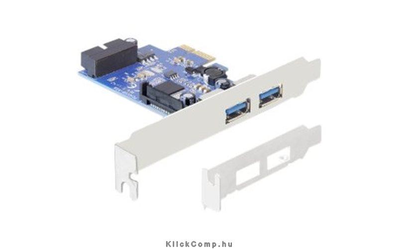 Eladó Már csak volt!!! PCI Express Card > 2 x external USB 3.0 Plus 1 x internal 19 pin USB 3.0 Delock - olcsó, Új Eladó Már csak volt!!! - Miskolc ( Borsod-Abaúj-Zemplén ) fotó