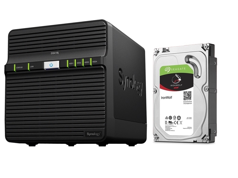 Eladó Már csak volt!!! NAS 4 HDD hely Synology DiskStation DS418j NAS 4TB Plus1db Seagate Ironwolf 4TB - olcsó, Új Eladó Már csak volt!!! - Miskolc ( Borsod-Abaúj-Zemplén ) fotó