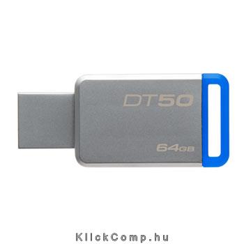 Eladó Már csak volt!!! 64GB PenDrive USB3.0 Ezüst-Kék Kingston DT50 64GB Flash Drive - olcsó, Új Eladó Már csak volt!!! - Miskolc ( Borsod-Abaúj-Zemplén ) fotó