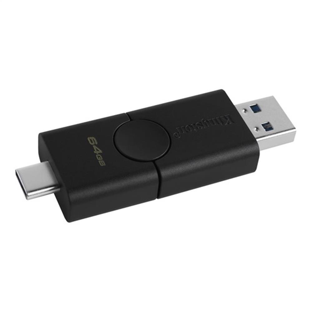 Eladó Már csak volt!!! 64GB PenDrive USB3.2 A  USB3.2 C Fekete Kingston DTDE 64GB Flash Drive - olcsó, Új Eladó Már csak volt!!! - Miskolc ( Borsod-Abaúj-Zemplén ) fotó