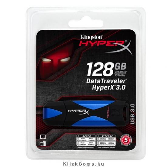 Eladó Már csak volt!!! 128GB PenDrive USB3.0 KINGSTON HyperX Kék-Fekete DTHX30 128GB - olcsó, Új Eladó Már csak volt!!! - Miskolc ( Borsod-Abaúj-Zemplén ) fotó