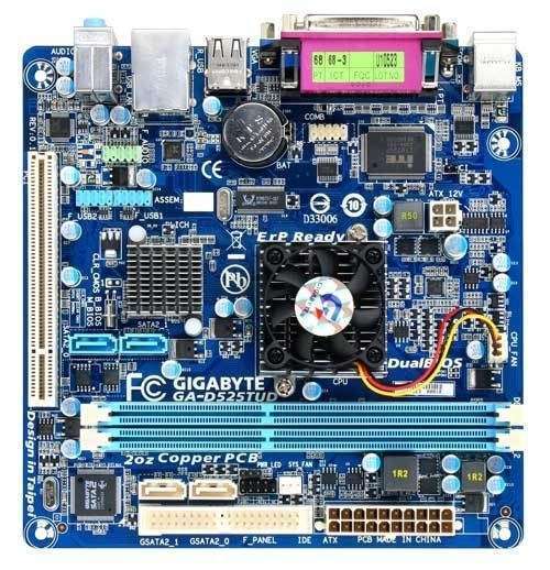 Eladó Már csak volt!!! Gigabyte D525T-UD mini-ITX(170x170) (NM10, Atom D525 1.8GHz, 2xDDR3 800MHz,1xGBE - olcsó, Új Eladó Már csak volt!!! - Miskolc ( Borsod-Abaúj-Zemplén ) fotó