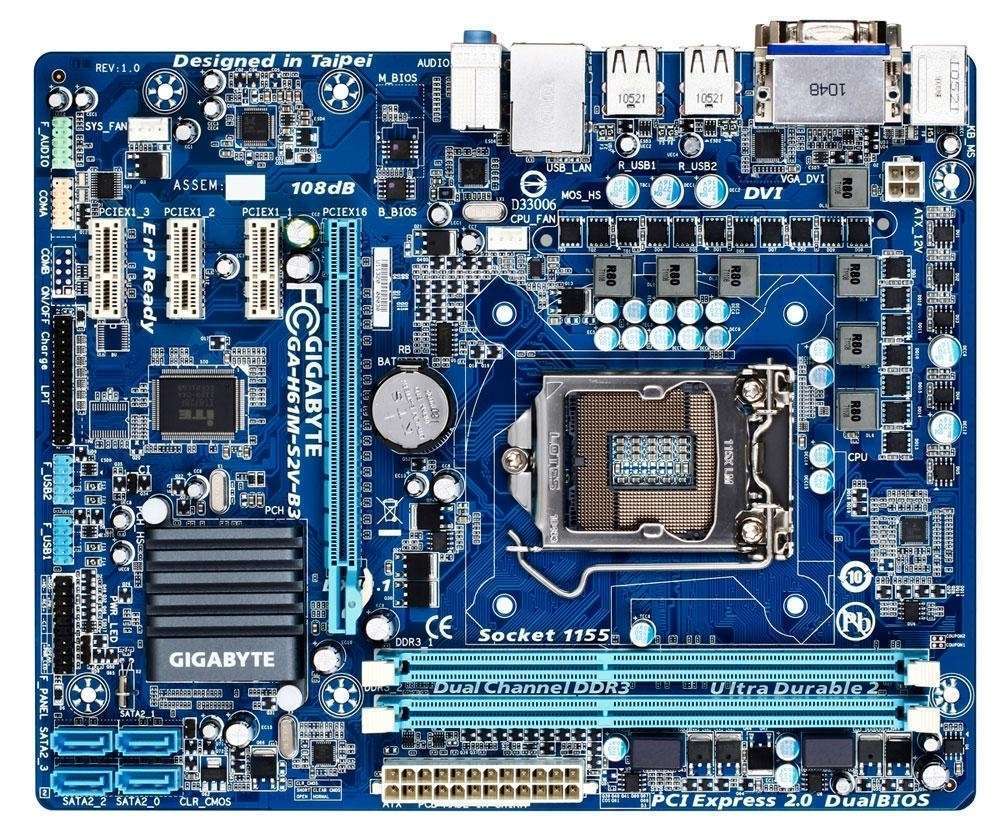 Eladó Már csak volt!!! Gigabyte H61M-S2V-B3 mATX skt1155 (H61, 2xDDR3 1333MHz, 1xGBE LAN, 10x - olcsó, Új Eladó Már csak volt!!! - Miskolc ( Borsod-Abaúj-Zemplén ) fotó