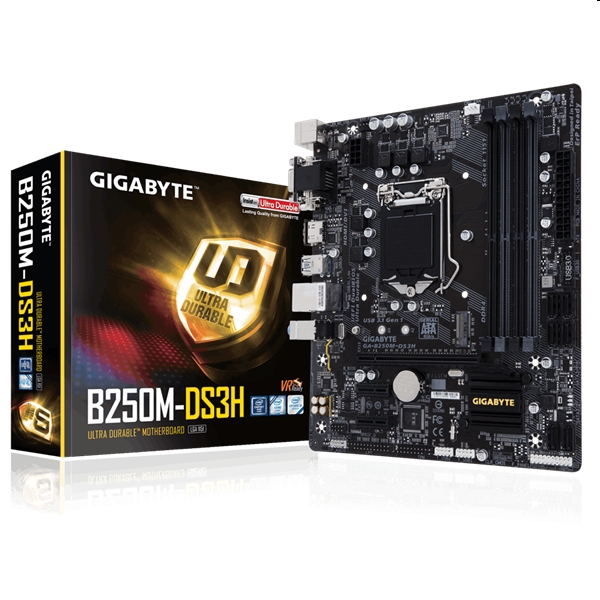 Eladó Már csak volt!!! Alaplap B250 S1151 Gigabyte GA-B250M-DS3H - olcsó, Új Eladó Már csak volt!!! - Miskolc ( Borsod-Abaúj-Zemplén ) fotó