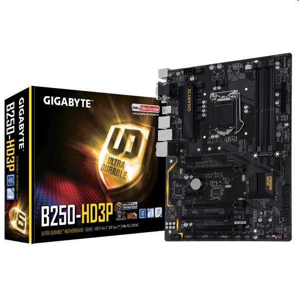 Eladó Már csak volt!!! Alaplap B250 S1151 Gigabyte GA-B250-HD3P - olcsó, Új Eladó Már csak volt!!! - Miskolc ( Borsod-Abaúj-Zemplén ) fotó