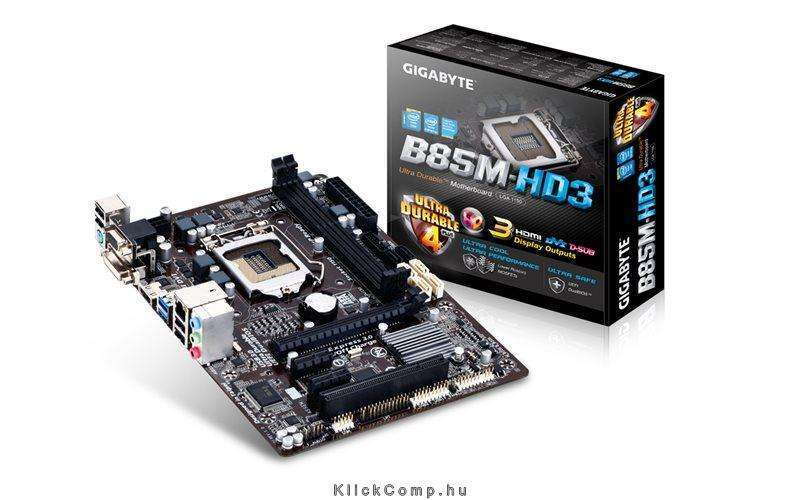 Eladó Már csak volt!!! Alaplap B85M-HD3 skt1150 B85 2xDDR3 1600MHz 1xGBE LAN 4xSATA3 8xUSB2.0 4xUSB3.0 - olcsó, Új Eladó Már csak volt!!! - Miskolc ( Borsod-Abaúj-Zemplén ) fotó