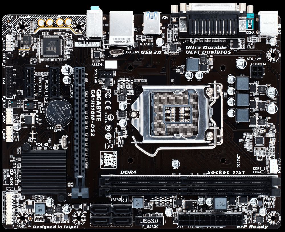 Eladó Már csak volt!!! Alaplap H110 LGA1151 mATX Gigabyte H110M-DS2 Intel - olcsó, Új Eladó Már csak volt!!! - Miskolc ( Borsod-Abaúj-Zemplén ) fotó