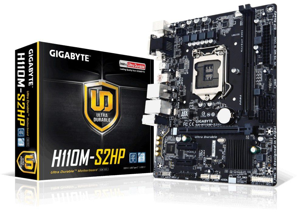 Eladó Már csak volt!!! Alaplap H110 LGA1151 mATX Intel Gigabyte H110M-S2HP - olcsó, Új Eladó Már csak volt!!! - Miskolc ( Borsod-Abaúj-Zemplén ) fotó