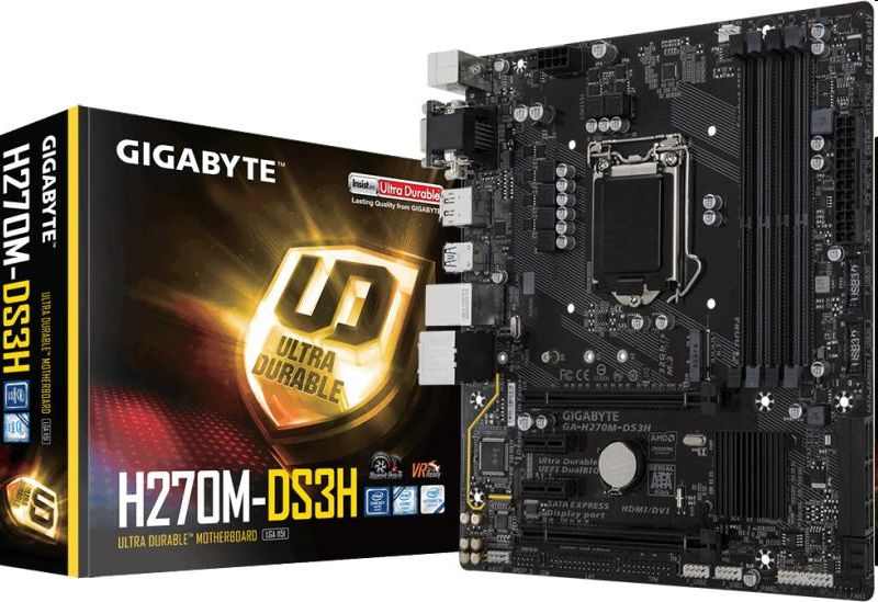 Eladó Már csak volt!!! Alaplap H270 LGA1151 mATX Gigabyte H270M-DS3H Intel - olcsó, Új Eladó Már csak volt!!! - Miskolc ( Borsod-Abaúj-Zemplén ) fotó
