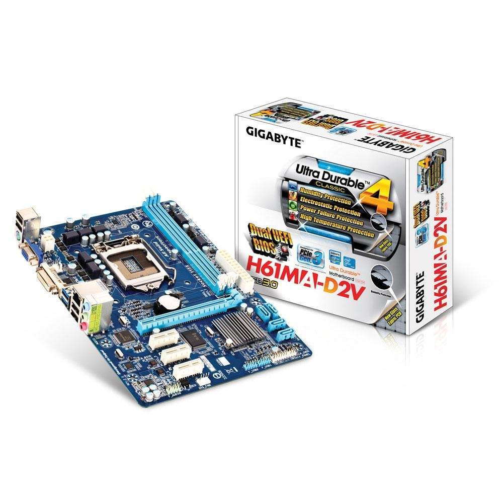 Eladó Már csak volt!!! Gigabyte H61MA-D2V mATX skt1155 (H61, 2xDDR3 1333MHz, 1xGBE LAN, 8xUSB2.0, 2xUSB - olcsó, Új Eladó Már csak volt!!! - Miskolc ( Borsod-Abaúj-Zemplén ) fotó