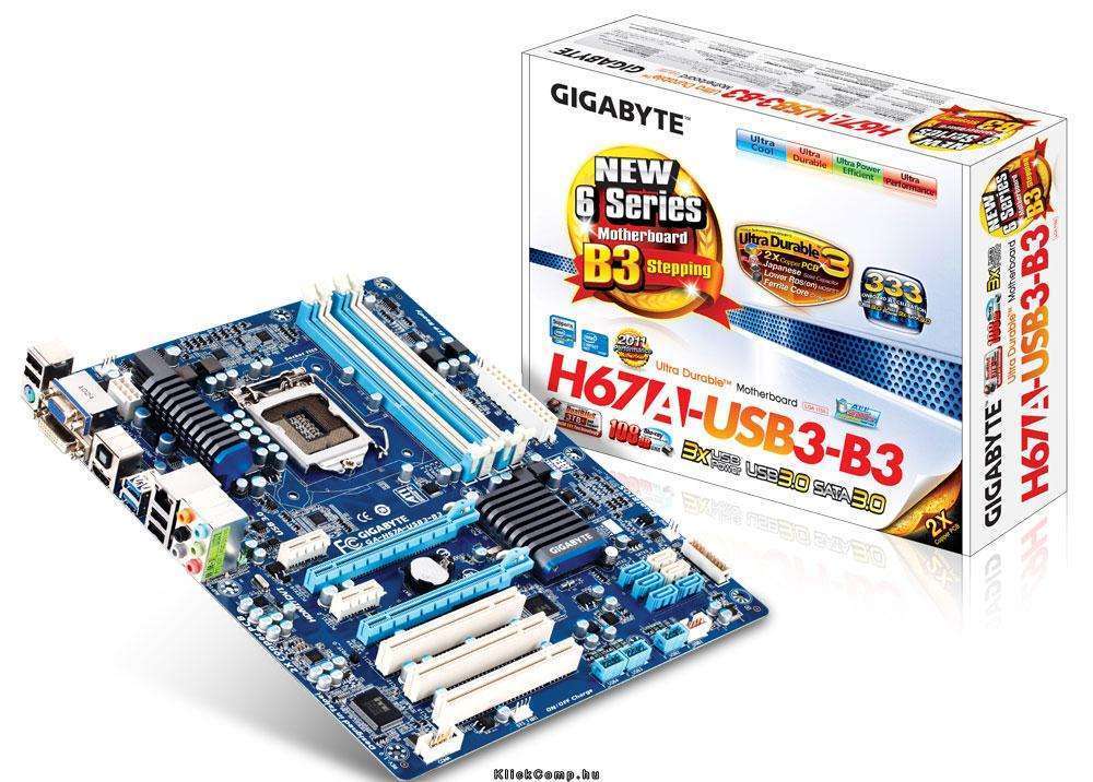 Eladó Már csak volt!!! Gigabyte H67A-USB3-B3 Intel H67 LGA1155 ATX alaplap ( 3 év) - olcsó, Új Eladó Már csak volt!!! - Miskolc ( Borsod-Abaúj-Zemplén ) fotó